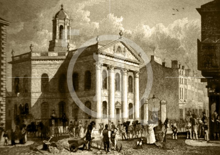 Unitarian Chapel, Paradise Street 1830s