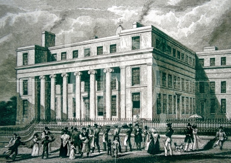 The Infirmary, Brownlow Street, in the 1830s